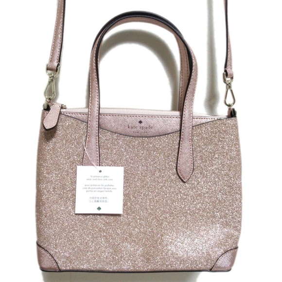 Kate Spade Glitter Satchel Rose Gold  NWT - Picture 2 of 6